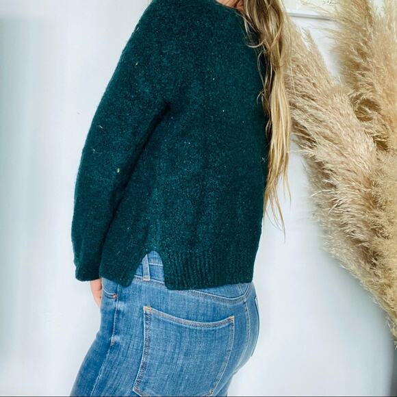 3/$20 ASOS Dark Blue Green Turquoise Boat Neck Pullover Chunky Knit Sweater 0 - Picture 3 of 7